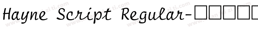 Hayne Script Regular字体转换